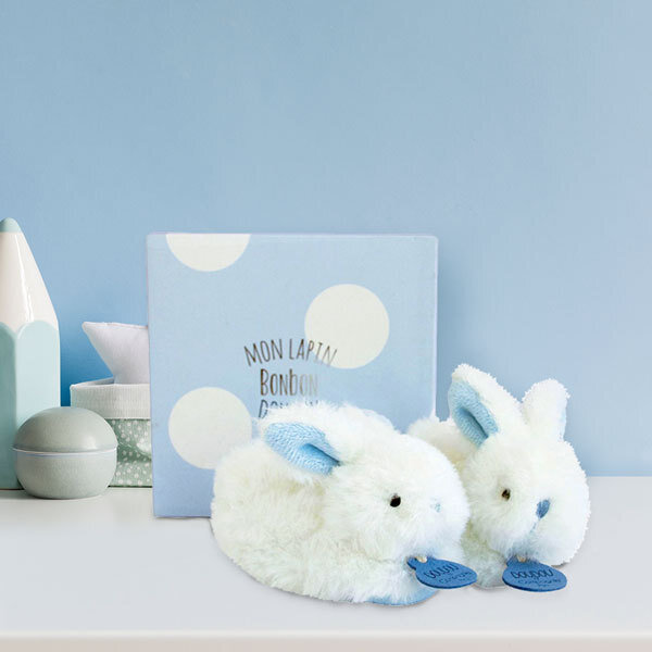 Chaussons bleus lapin