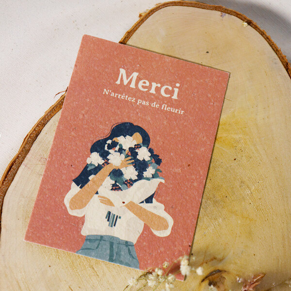 Carte à planter merci