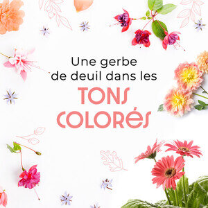 GERBE DE DEUIL COLOREE