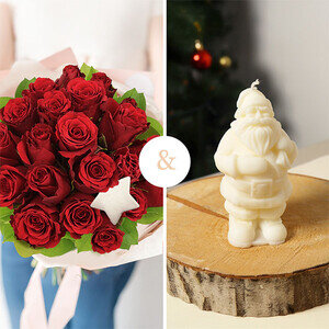 ROSES ÉTOILÉES + BOUGIE