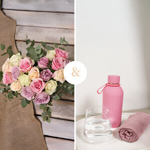 COEUR PASTEL + BOUTEILLE