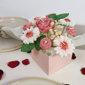 BOUQUET BOUGIES PIVOINES