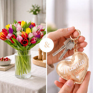 30 TULIPES + PORTE CLÉ