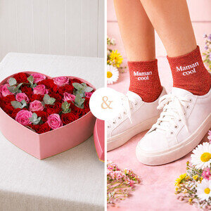 COEUR DE ROSES + CHAUSSETTES PAILLETTES