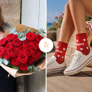 COEUR ROUGE + CHAUSSETTES