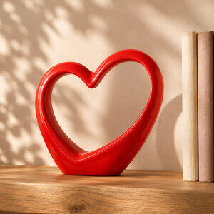 COEUR CERAMIQUE ROUGE