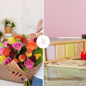 20 ROSES + 4 SAVONNETTES 20 ROSES + 4 SAVONNETTES