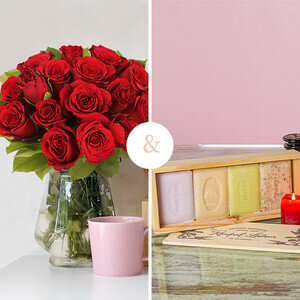 15 ROSES + 4 SAVONNETTES 15 ROSES + 4 SAVONNETTES