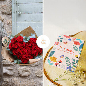 COEUR ROUGE + CARTE COEUR ROUGE + CARTE