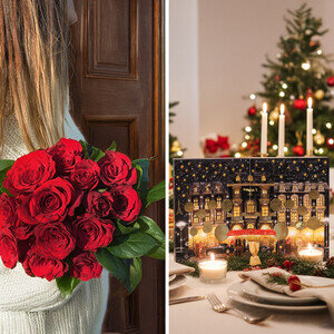 15 ROSES + CALENDRIER DE L'AVENT