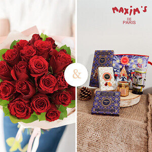20 ROSES + TROUSSE GOURMANDE
