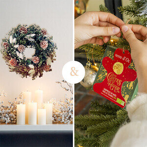 COURONNE DORÉE + THÉ DE NOËL