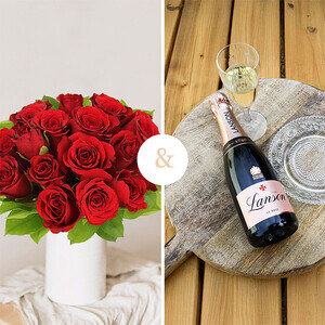 15 ROSES + CHAMPAGNE