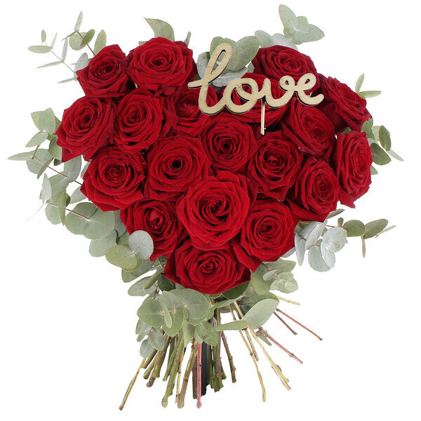Les Coeurs Roses Rouges Bouquet de roses