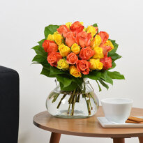 30 ROSES JAUNES ET ORANGE 2