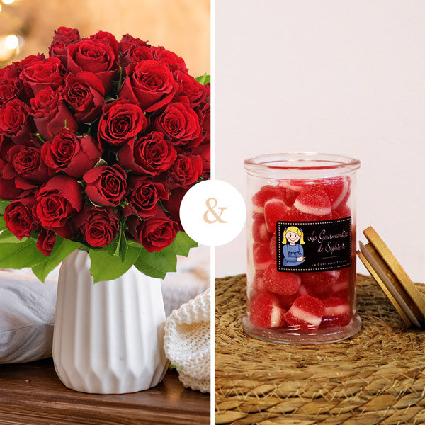 Bouquet de 50 Roses Rouges - Livraison en Express | Florajet
