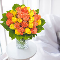 30 ROSES JAUNES ET ORANGE 4