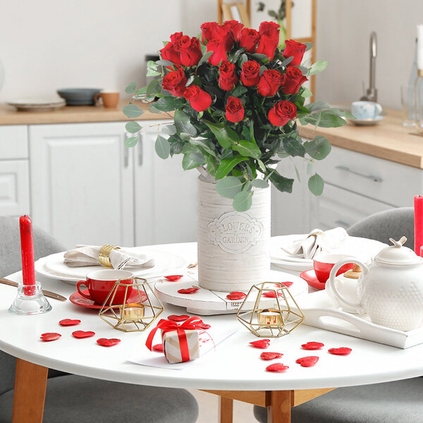 Arrangement Roses Rouges En Longueur Bouquet de roses
