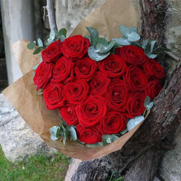 Arrangement Roses Rouges En Longueur Bouquet de roses